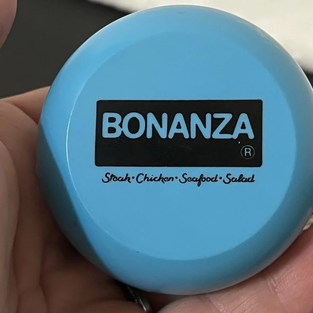 RARE Vintage Bonanza Steakhouse Restaurant Advertising YO-YO Yo Yo Blue Plastic